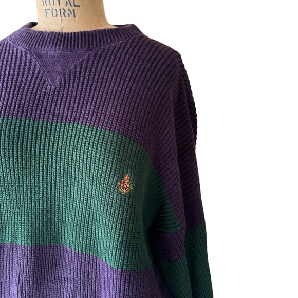 Vintage 90s Rugger Striped Sweater - Picture 3 of 4